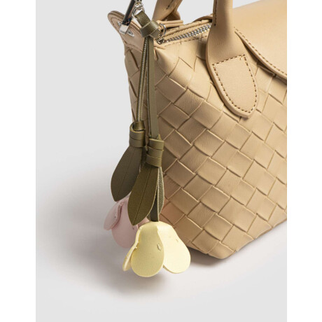 Cartera City Trenzada Amarillo Claro