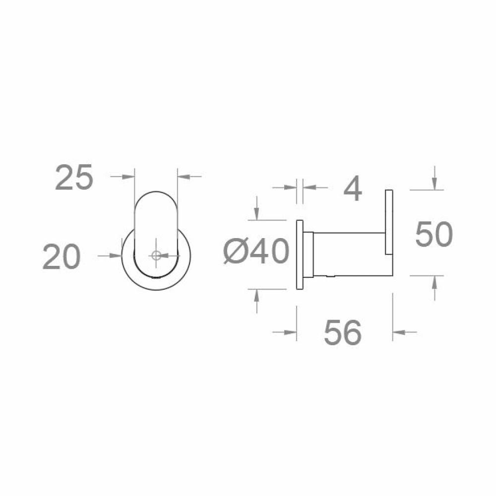 PERCHA SIMPLE CROMO MODELO (COLG01) Percha Simple Cromo Modelo (colg01)