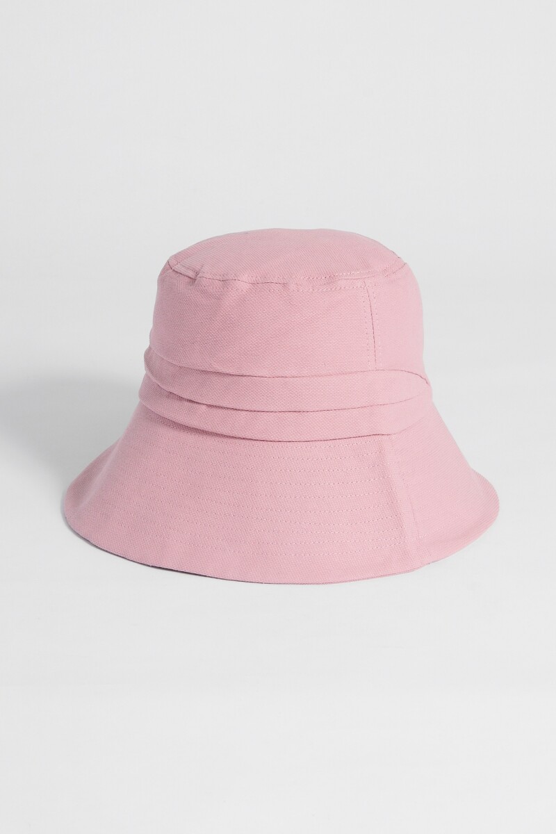 Bucket de tela pliegue rosa