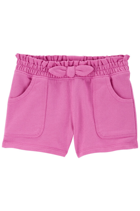 Short de algodón, con lazo, rosado Sin color