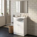 MUEBLE DE BAÑO DOS PUERTAS CON BACHA / COLOR BLANCO Mueble De Baño Dos Puertas Con Bacha / Color Blanco