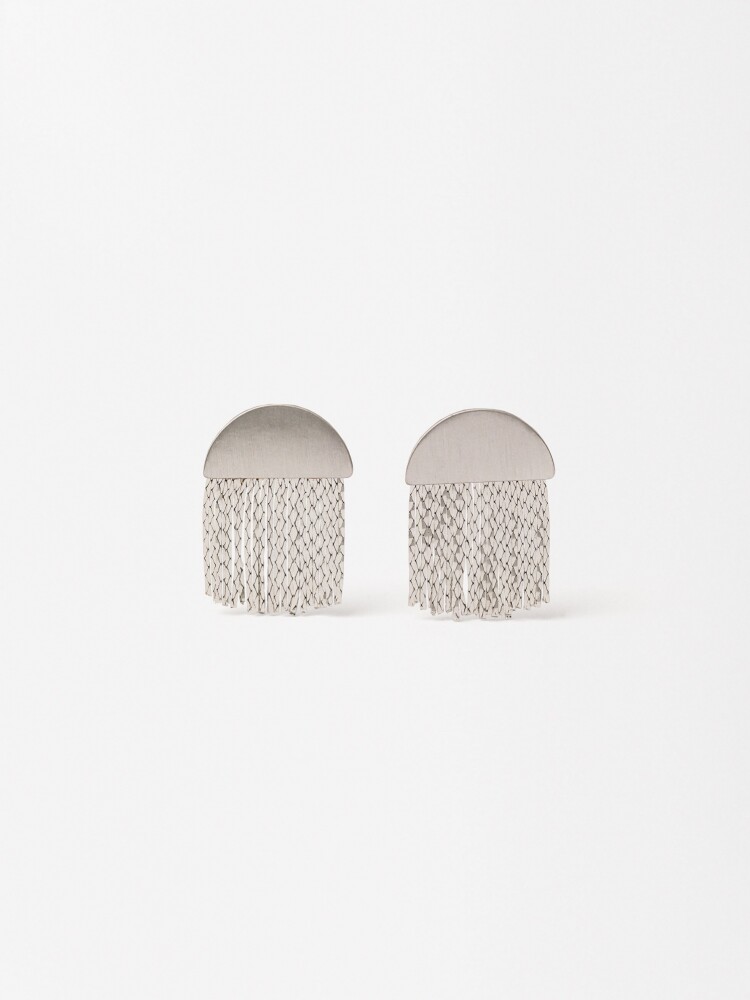 Pendientes Cascada plateado