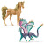 Schleich Figuras Set Juguete Unicornio Dragon Niños Infantil Modelo Dragon y Unicornio Dorado