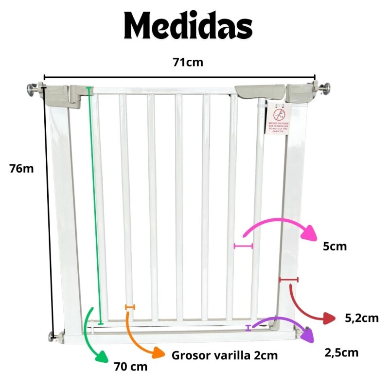 Reja Portón Puerta Seguridad Bebé Niño Mascota Escalera Pasillo Reja Portón Puerta Seguridad Bebé Niño Mascota Escalera Pasillo