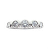 Anillo de oro blanco 18k con circonias N9376W Anillo de oro blanco 18k con circonias N9376W
