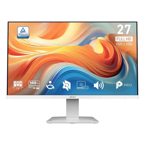 Monitor Msi Pro Mp273w E14a 27" Ips Full Hd 144 Hz MONITOR MSI PRO MP273W E14A 27" BLANCO