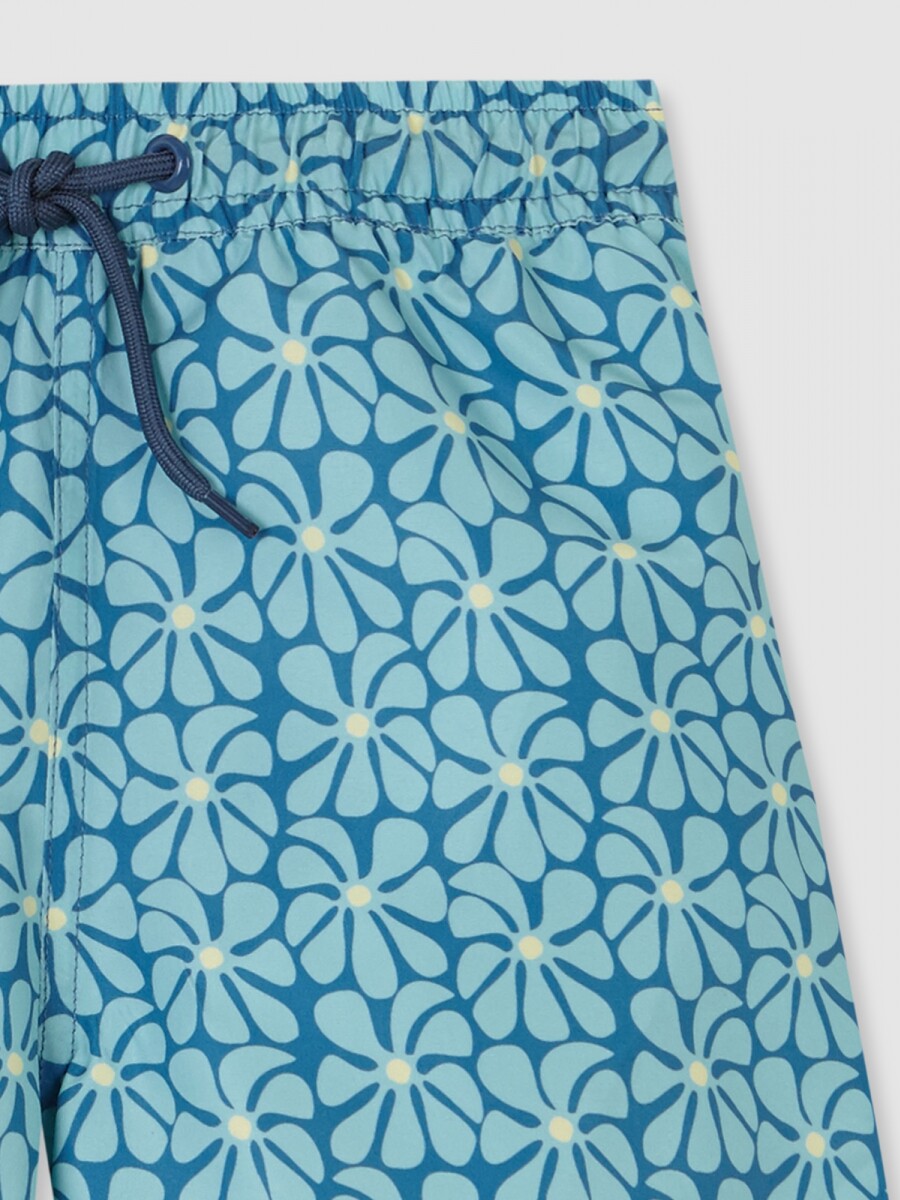 Bañador Estampado Retro Azul