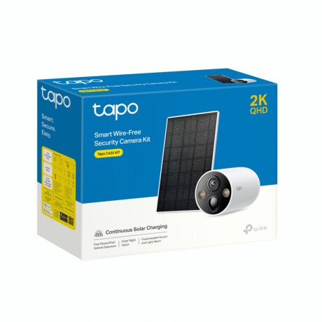 Kit Cámara De Seguridad Smart TAPO C425 2K Con Batería + Panel Solar Kit Cámara De Seguridad Smart TAPO C425 2K Con Batería + Panel Solar