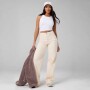 Bividi Modal Rib High Neck Built-In Bra Tank Mujer Classic White