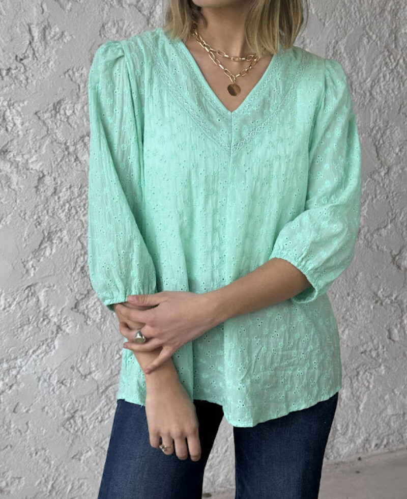 Blusa Carol verde agua