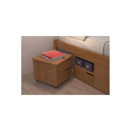 Cama 1 plaza Con Cajones Linea Charme Amendoa