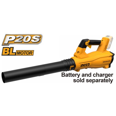 SOPLADORA BRUSH LESS 20V P20S INGCO CABLI20428 NEGRO-NARANJA