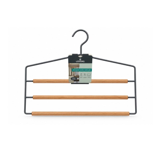 Percha de metal y madera 3 niveles Percha de metal y madera 3 niveles