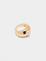Anillo Con Perla dorado