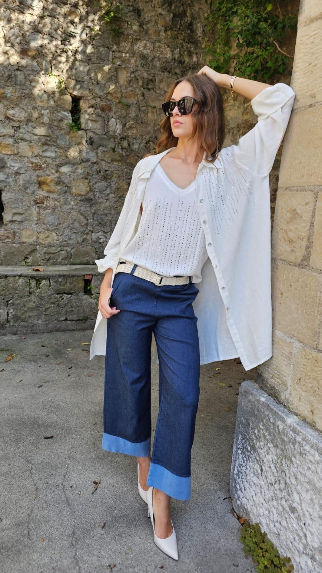 Máxi Camisa Diadema Blanco