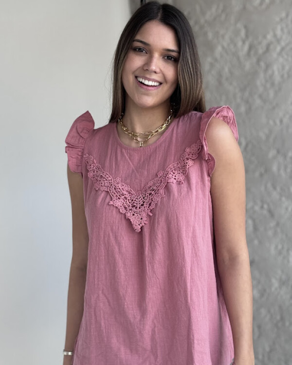 Blusa Aimé rosa viejo