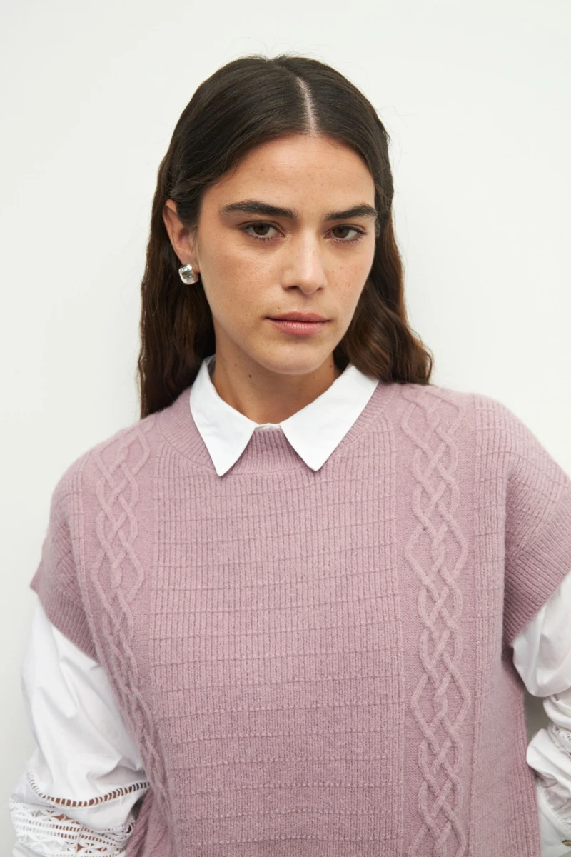 CHALECO BRAID Morado