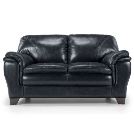 Sillon 100% Cuero 2 Cuerpos Monza Negro