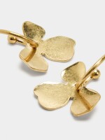 Aros Con Flor dorado