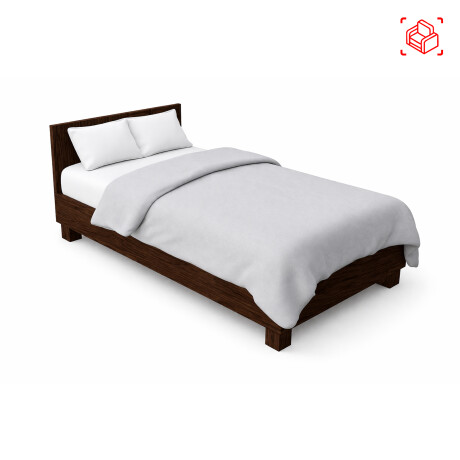 CAMA 2 PLAZAS MADERA MARRON MEX
