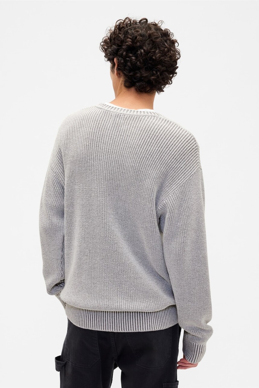 Buzo Rib Hombre Light Grey 1