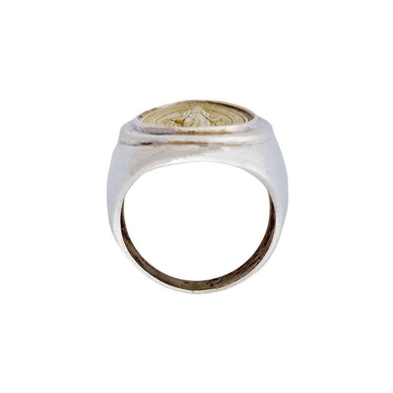 Anillo Virgen Milagrosa-Plata y Oro-Sin Piedra-AN5860 sinpiedra