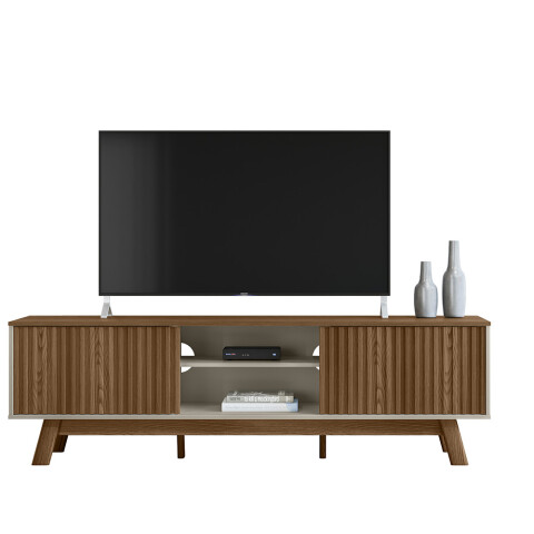 LINEA- RACK SAN FRANCISCO HASTA 70" FREIJO/OFF WHITE LINEA- RACK SAN FRANCISCO HASTA 70" FREIJO/OFF WHITE