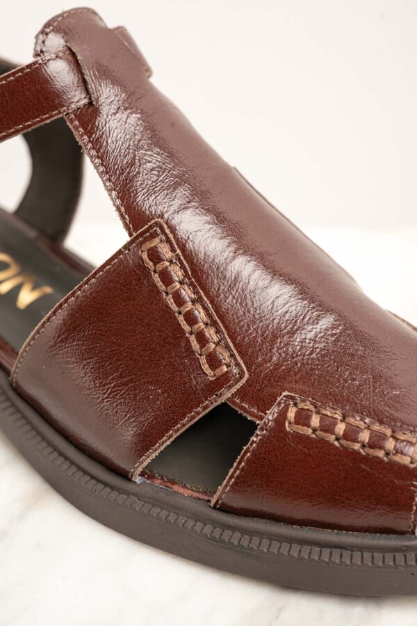 Sandalias Cuero Marrón