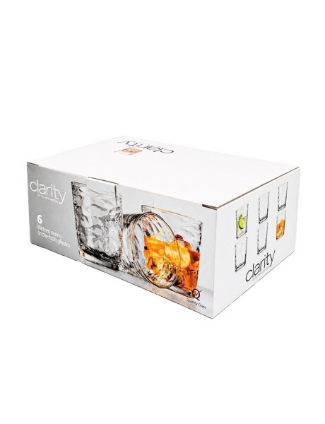 SET X6 VASO WHISKY 390ML IRREGULAR CLARITY SET X6 VASO WHISKY 390ML IRREGULAR CLARITY