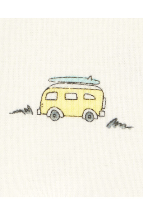 Set tres piezas de algodón, short, remera y body, diseño playa Set tres piezas de algodón, short, remera y body, diseño playa