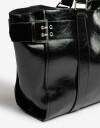 Shopper Cartera Shopper Con Hebillas - Negro