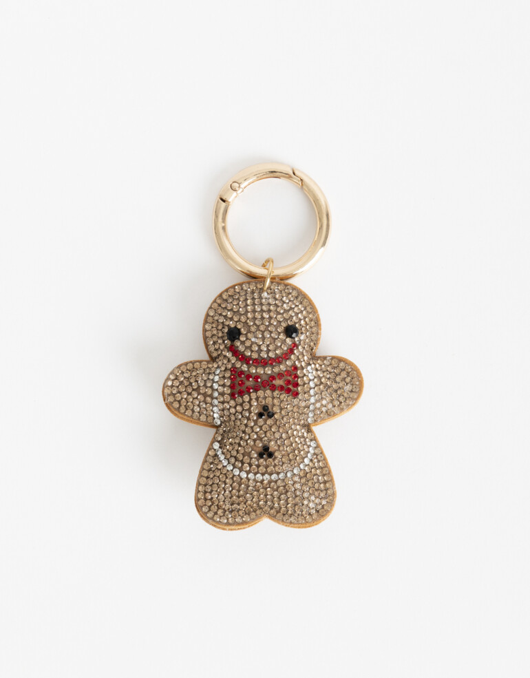 Llavero Strass Llavero Y Bag Charm Galleta De Jengibre - Combinacion Tricolor