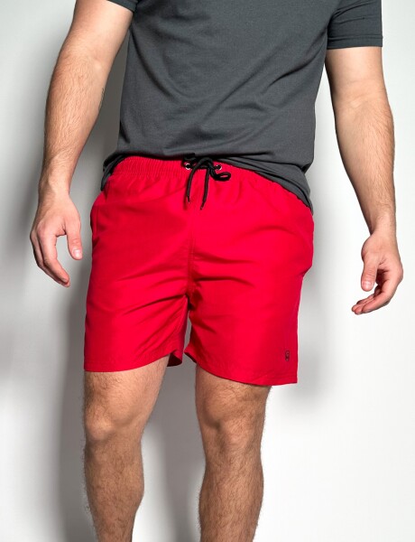 Short de baño liso Aldo Rojo