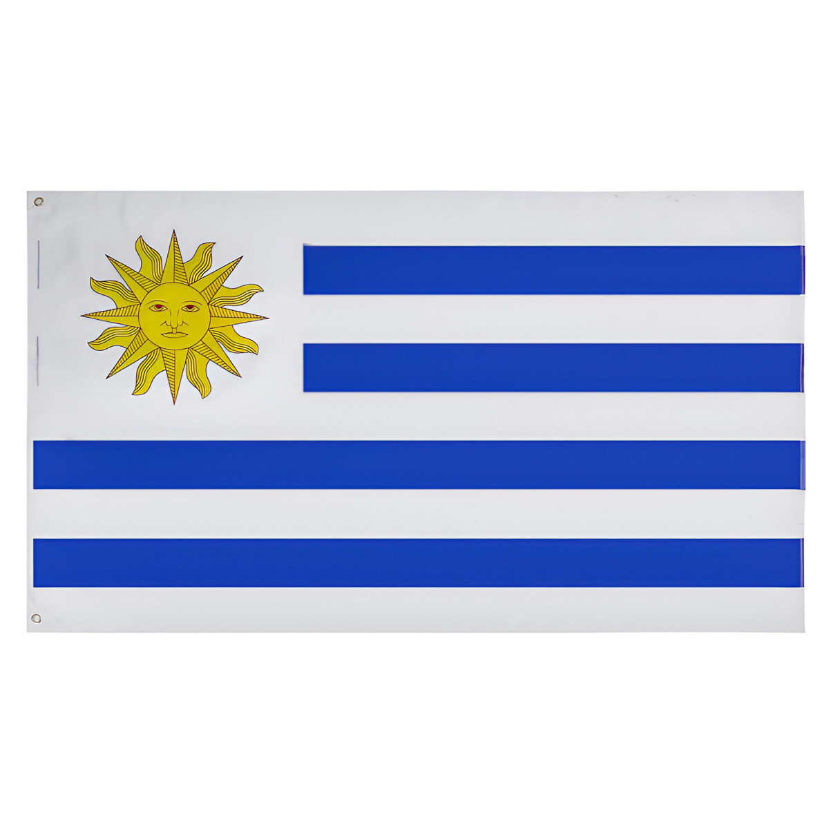 Bandera Pabellón Nacional de Uruguay Grande 120x180cm - Color Blanco y Azul 