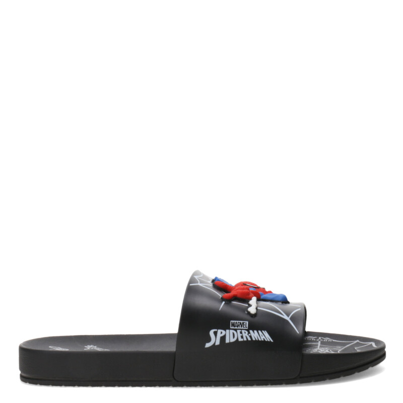 Sandalia de Niño Spiderman View Ii Slide Araña Negro - Gris