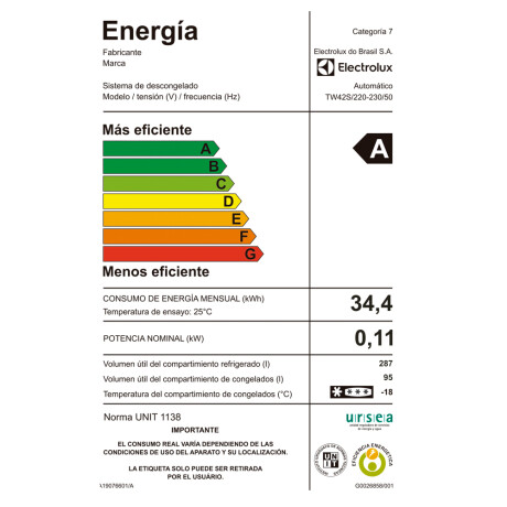 heladera refrigerador electrolux /dos puertas/frio seco/380 lts GRY