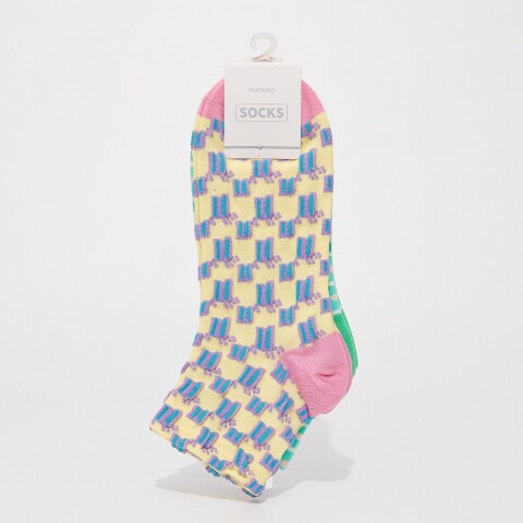 CALCETINES DE CORTE BAJO CON DISEÑO GEOMÉTRICO PARA MUJER (2 PARES/ESTILO 3) CALCETINES DE CORTE BAJO CON DISEÑO GEOMÉTRICO PARA MUJER (2 PARES/ESTILO 3)