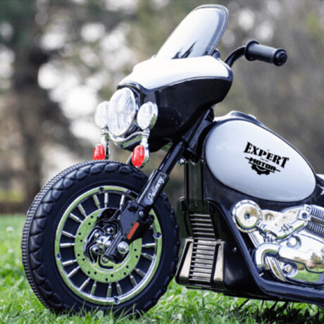 Moto A Batería Triciclo C/ Reversa Luz Sonido Música Blanco