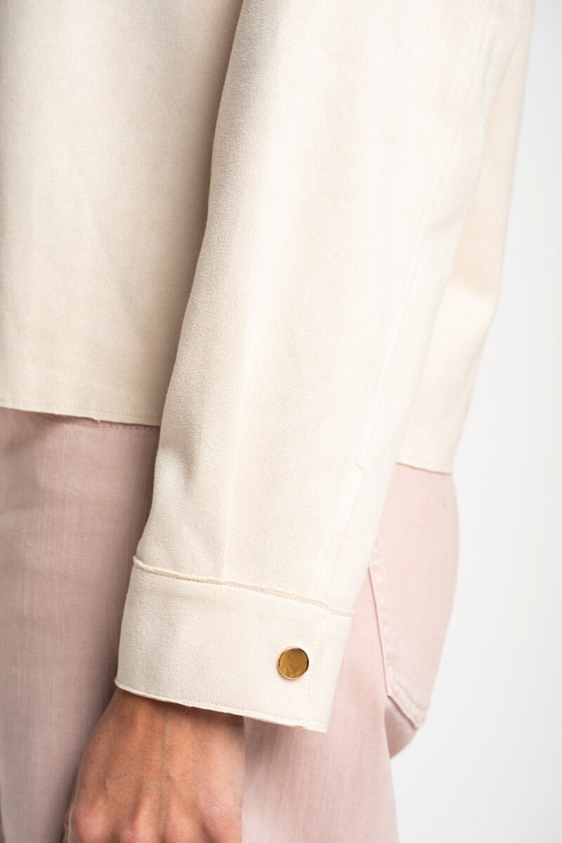 Camisa Gamuza Vegana Crudo