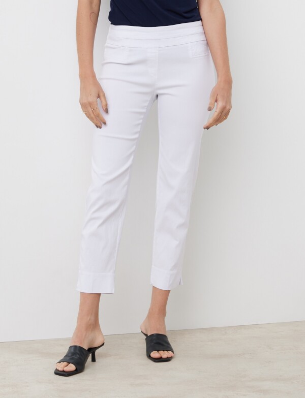 Pantalon Pretina Pespunteada BLANCO