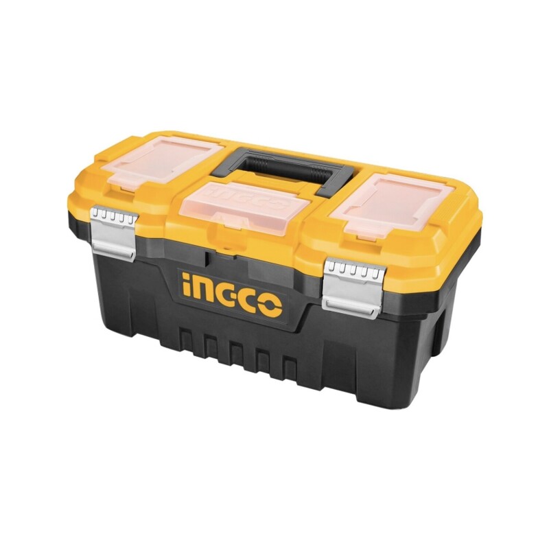 Caja de herramientas Ingco 17" cierre con broche de metal Negro