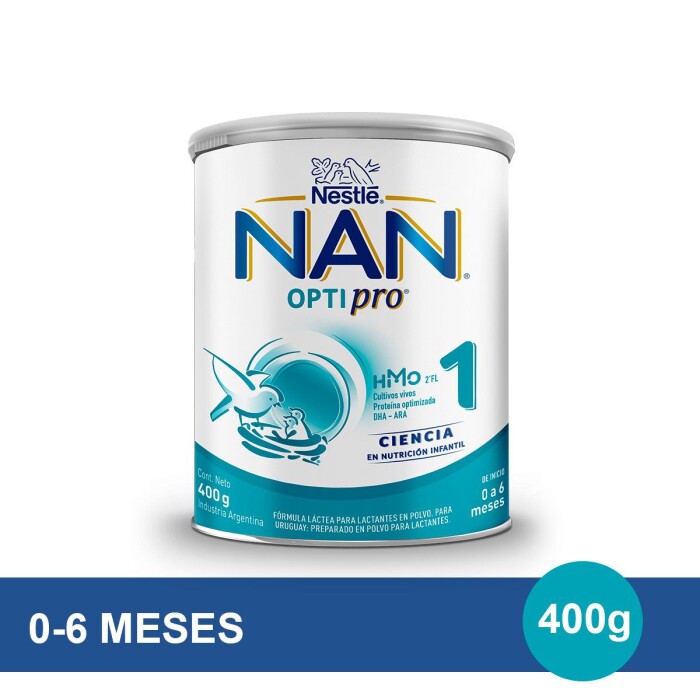 NAN 1 OPTIPRO 0-6 MESES FR. X 400 GR. única
