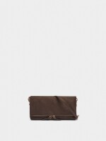 Bolso Bandolera Efecto Piel Con Solapa marron