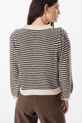 Sweater Fiber Rayas Negro