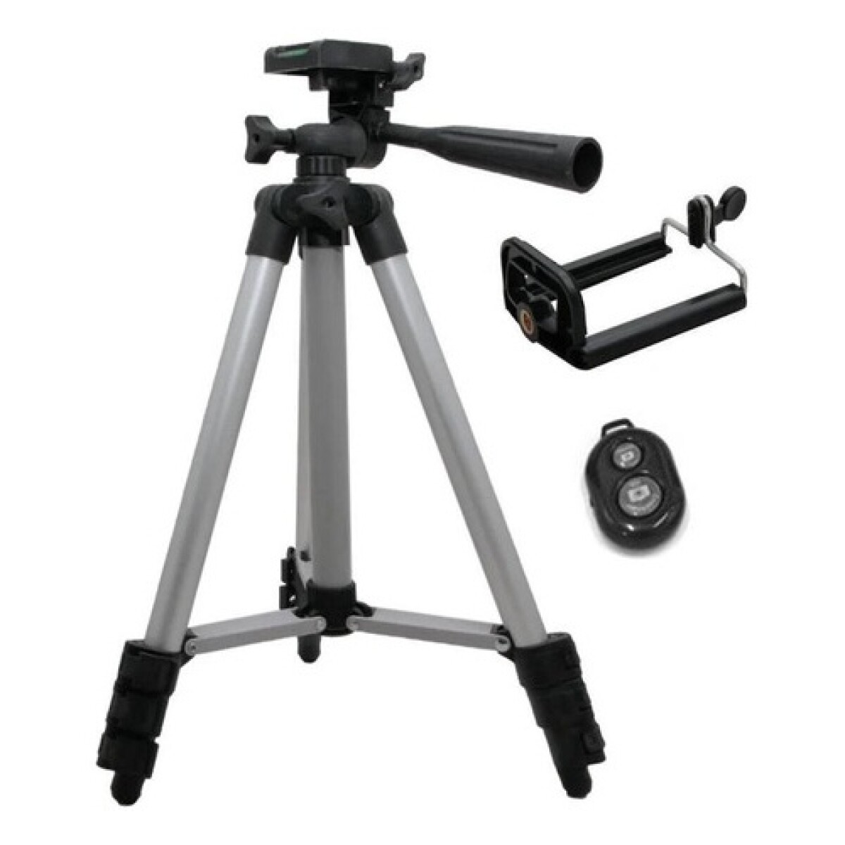 Trípode extensible hasta 1 metro con soporte y control remoto para celular 
