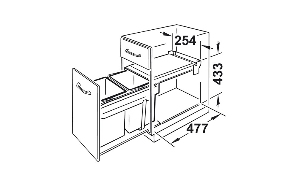CUBO Basura 2 x 15 litros - doble Cubo Basura 2 X 15 Litros - Doble