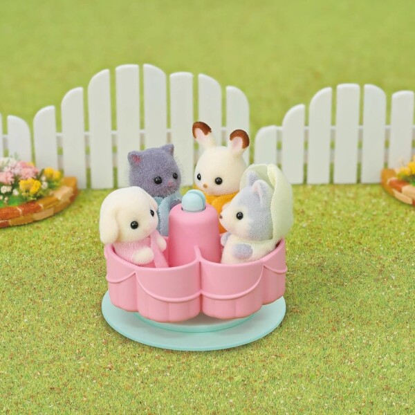 Sylvanian Families Autobus Arcoiris Bebes Parque Diversiones Variante Modelo Autobus