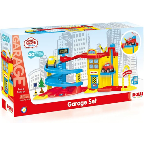 Set de garaje Dolu con 2 coches - Para niños a partir de 18 meses Set de garaje Dolu con 2 coches - Para niños a partir de 18 meses