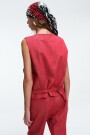 CHALECO DENIM Rojo
