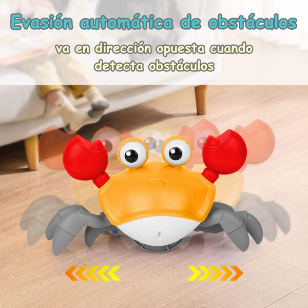 Juguete Cangrejo Tik Tok Caminante Bailarín Música Bebe Variante Color Amarillo